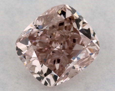 GIA 0.22 Carat Fancy Brown Pink-I1 Cushion Modified Cut Diamond